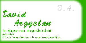 david argyelan business card